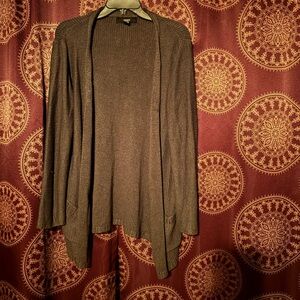 Forever 21 Brown Open-Front Cardigan